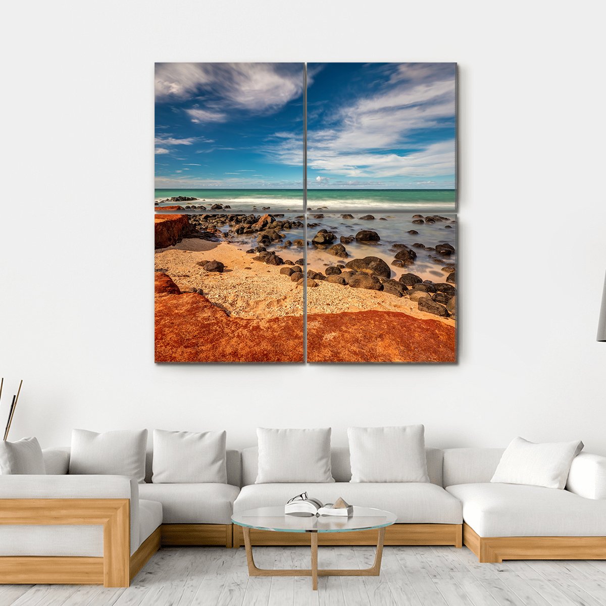 Red Dirt At Baby Beach Canvas Wall Art-4 Square-Gallery Wrap-17" x 17"-Tiaracle