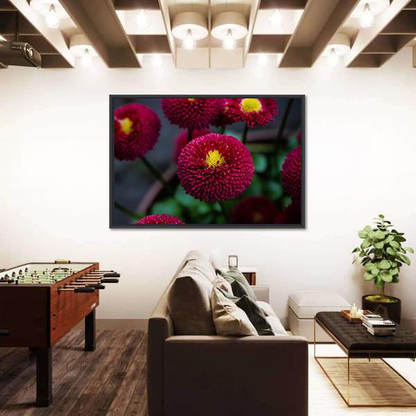 Red Flowers In Apot Canvas Wall Art-3 Horizontal-Gallery Wrap-25" x 16"-Tiaracle