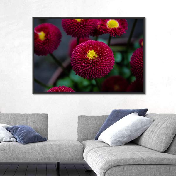 Red Flowers In Apot Canvas Wall Art-3 Horizontal-Gallery Wrap-25" x 16"-Tiaracle