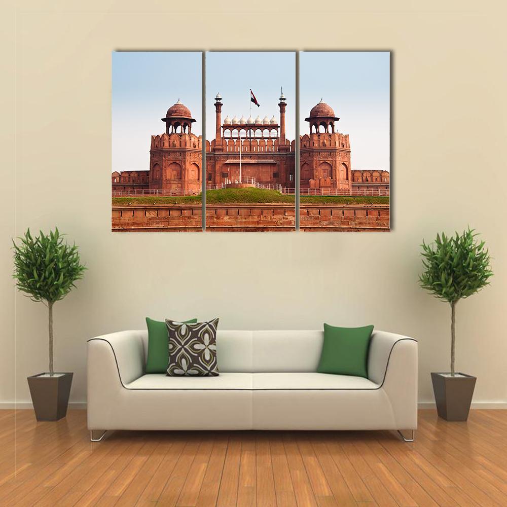 Red Fort In Delhi Canvas Wall Art-3 Horizontal-Gallery Wrap-37" x 24"-Tiaracle