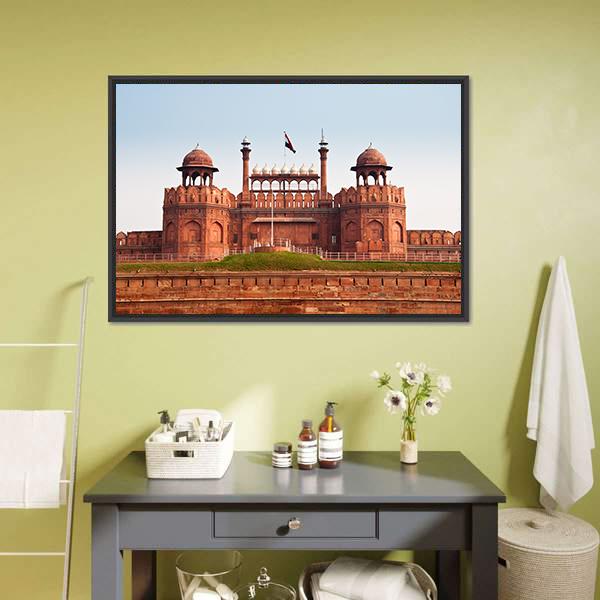 Red Fort In Delhi Canvas Wall Art-3 Horizontal-Gallery Wrap-25" x 16"-Tiaracle