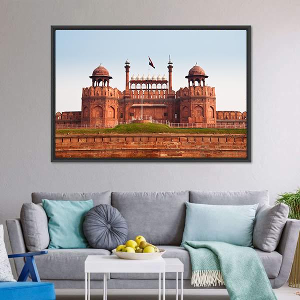 Red Fort In Delhi Canvas Wall Art-3 Horizontal-Gallery Wrap-25" x 16"-Tiaracle