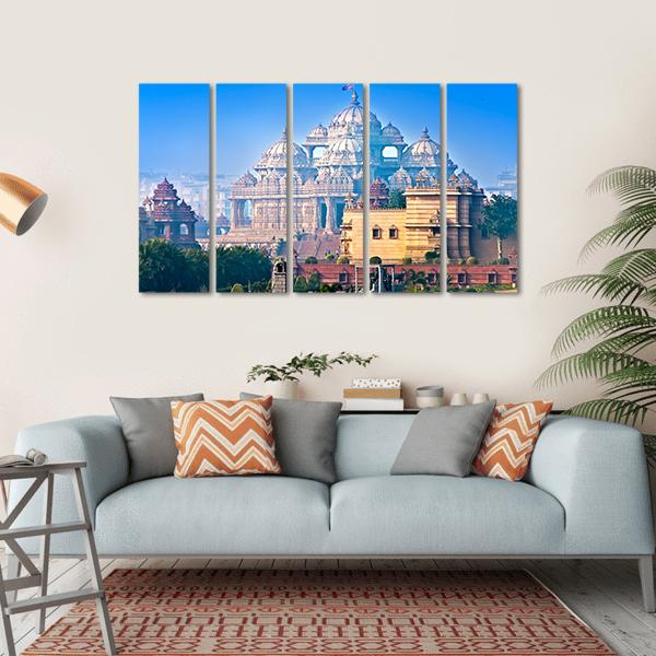 Red Fort In Old Delhi Canvas Wall Art-5 Horizontal-Gallery Wrap-22" x 12"-Tiaracle
