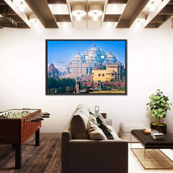 Red Fort In Old Delhi Canvas Wall Art-3 Horizontal-Gallery Wrap-25" x 16"-Tiaracle