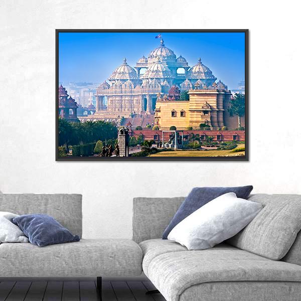 Red Fort In Old Delhi Canvas Wall Art-3 Horizontal-Gallery Wrap-25" x 16"-Tiaracle
