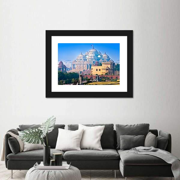 Red Fort In Old Delhi Canvas Wall Art-3 Horizontal-Gallery Wrap-25" x 16"-Tiaracle