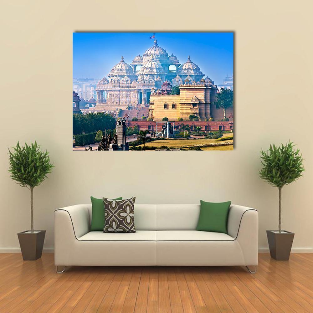 Red Fort In Old Delhi Canvas Wall Art-1 Piece-Gallery Wrap-48" x 32"-Tiaracle