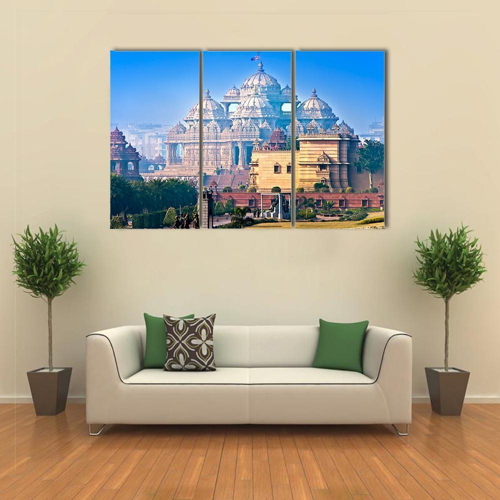 Red Fort In Old Delhi Canvas Wall Art-3 Horizontal-Gallery Wrap-37" x 24"-Tiaracle