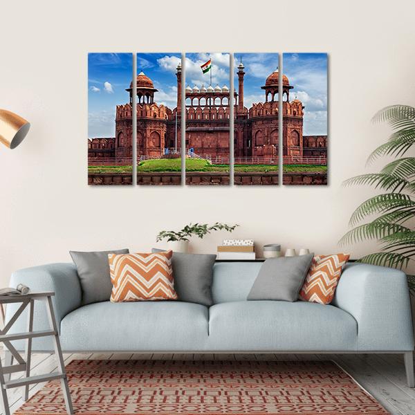 Lal Qila In Delhi Canvas Wall Art-5 Horizontal-Gallery Wrap-22" x 12"-Tiaracle