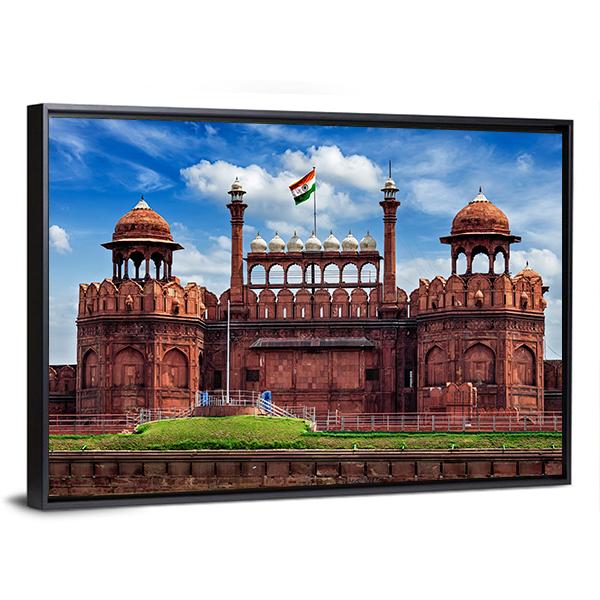 Lal Qila In Delhi Canvas Wall Art-3 Horizontal-Gallery Wrap-25" x 16"-Tiaracle