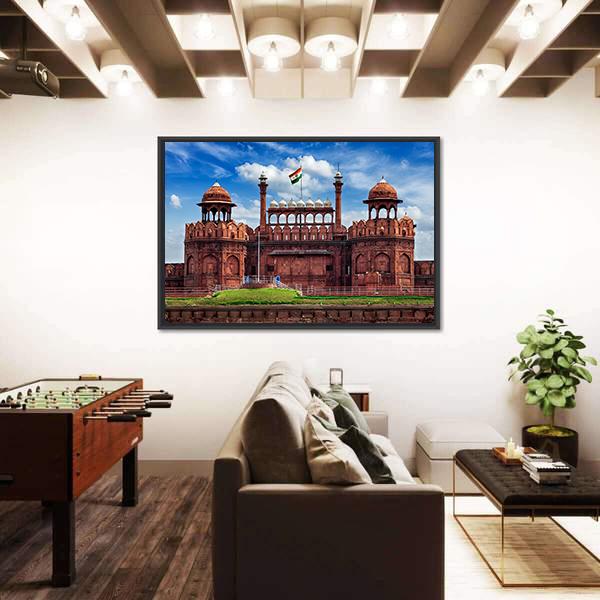 Lal Qila In Delhi Canvas Wall Art-3 Horizontal-Gallery Wrap-25" x 16"-Tiaracle