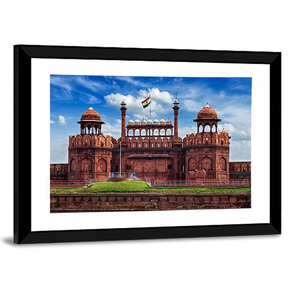 Lal Qila In Delhi Canvas Wall Art-3 Horizontal-Gallery Wrap-25" x 16"-Tiaracle