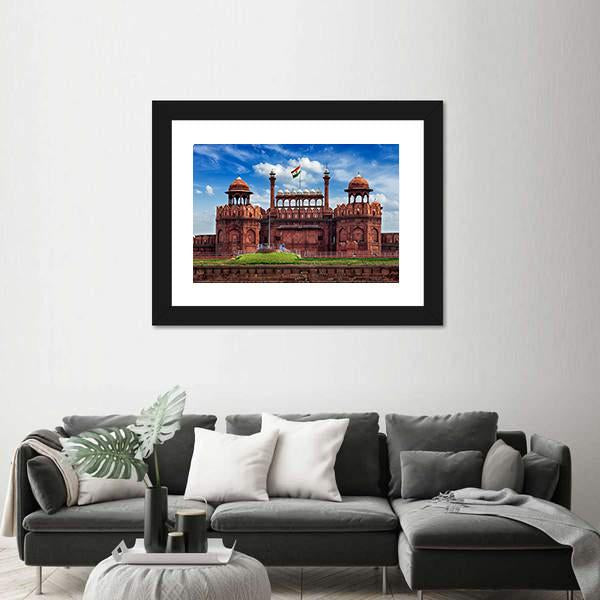 Lal Qila In Delhi Canvas Wall Art-3 Horizontal-Gallery Wrap-25" x 16"-Tiaracle