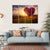 Red Heart Shaped Tree At Sunset Canvas Wall Art-5 Horizontal-Gallery Wrap-22" x 12"-Tiaracle