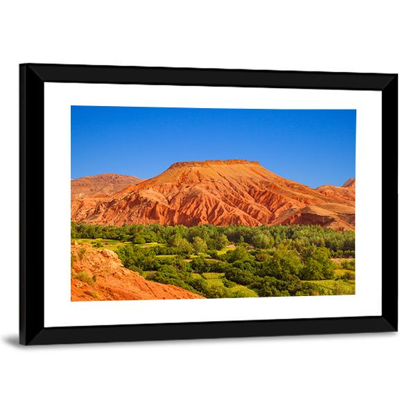 Red Hill Over Dades Valley Canvas Wall Art-3 Horizontal-Gallery Wrap-25" x 16"-Tiaracle