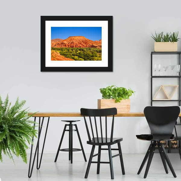 Red Hill Over Dades Valley Canvas Wall Art-3 Horizontal-Gallery Wrap-25" x 16"-Tiaracle