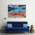 Red kayaks At The Lakeside Canvas Wall Art-5 Pop-Gallery Wrap-47" x 32"-Tiaracle