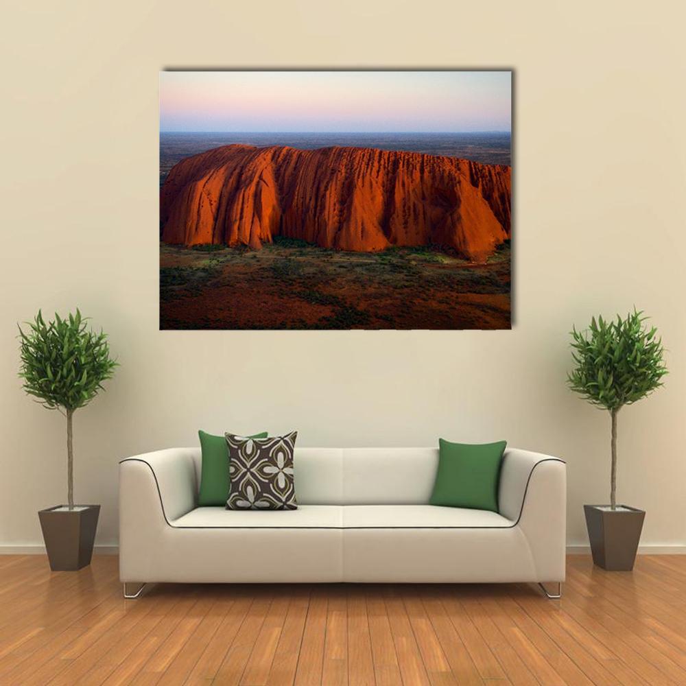 Red Monolith Canvas Wall Art-1 Piece-Gallery Wrap-48" x 32"-Tiaracle