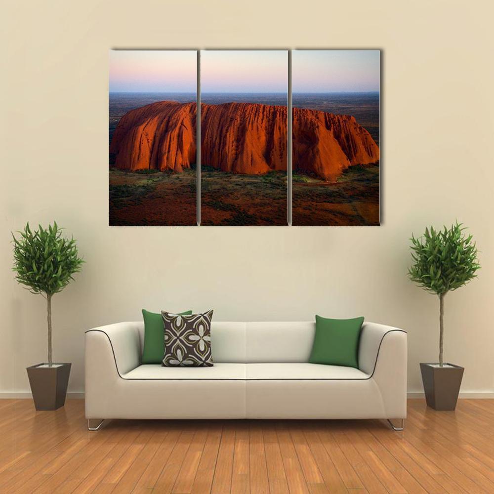 Red Monolith Canvas Wall Art-3 Horizontal-Gallery Wrap-37" x 24"-Tiaracle
