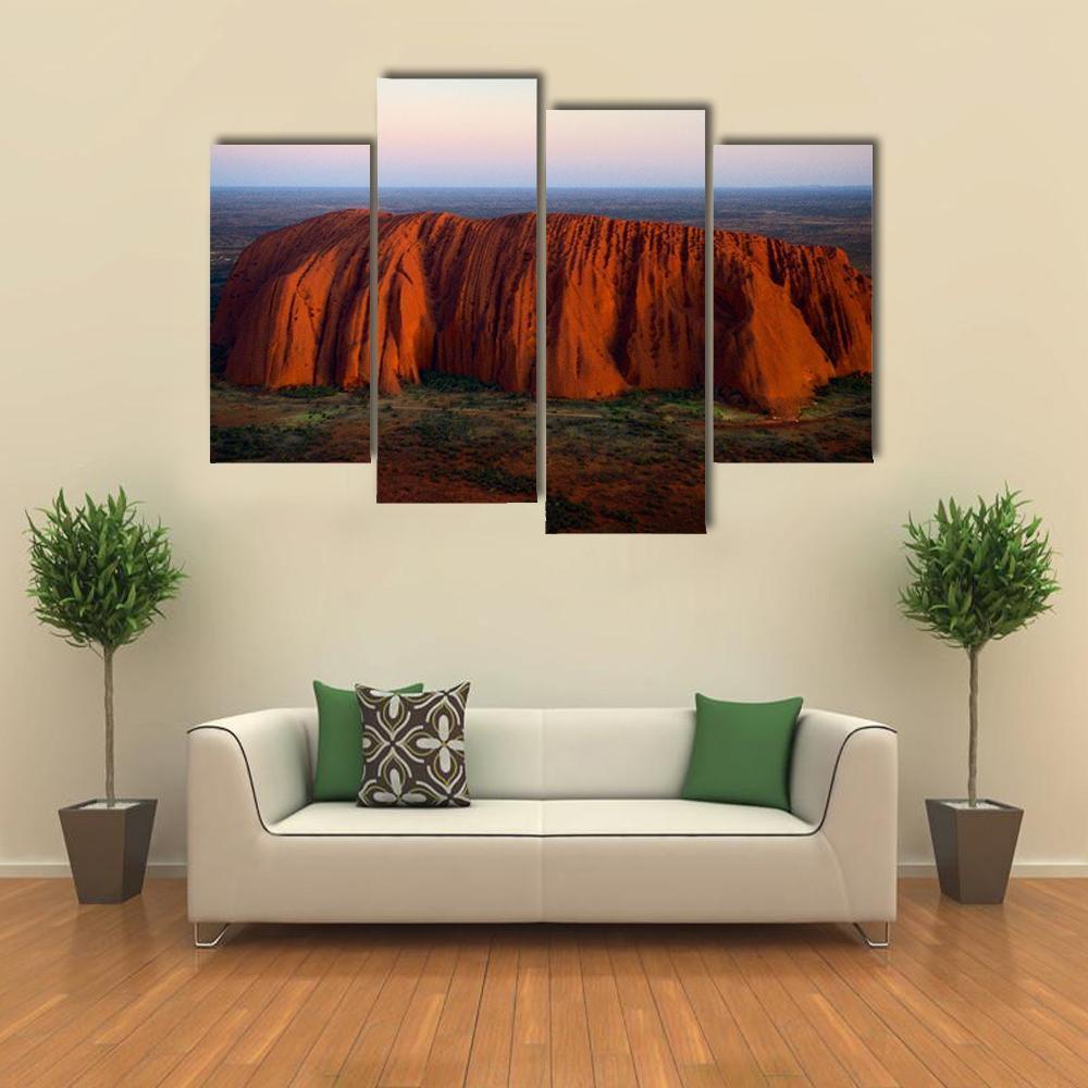 Red Monolith Canvas Wall Art-4 Pop-Gallery Wrap-50" x 32"-Tiaracle