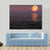 Red Moon Over The Sea Canvas Wall Art-5 Pop-Gallery Wrap-47" x 32"-Tiaracle