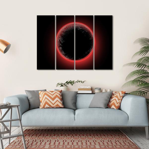Red Planet From Deep Space Canvas Wall Art-4 Horizontal-Gallery Wrap-34" x 24"-Tiaracle