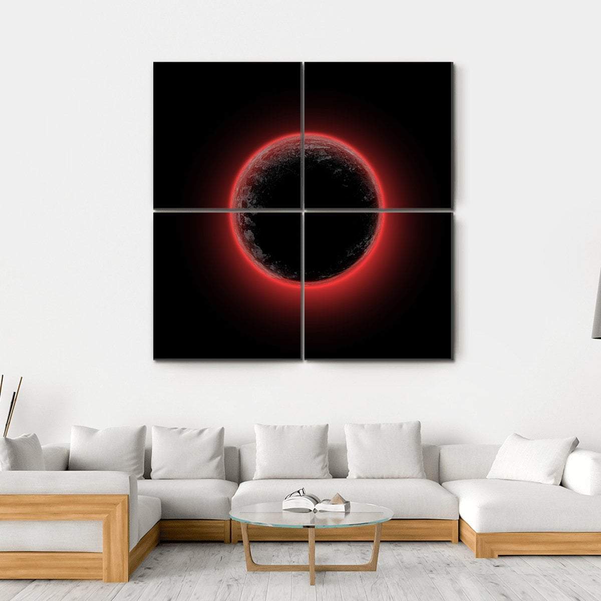 Red Planet From Deep Space Canvas Wall Art-4 Square-Gallery Wrap-17" x 17"-Tiaracle