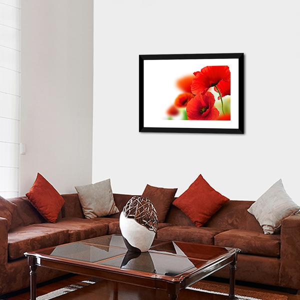 Red Poppies Canvas Wall Art-3 Horizontal-Gallery Wrap-25" x 16"-Tiaracle