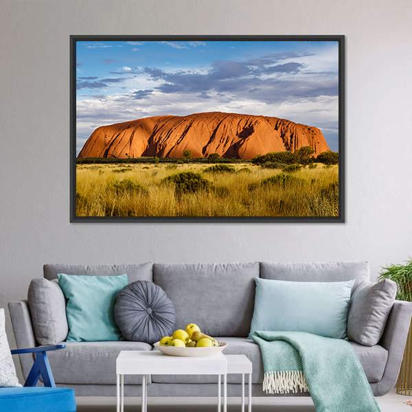 Red Sandstone Rock Canvas Wall Art-5 Horizontal-Gallery Wrap-22" x 12"-Tiaracle