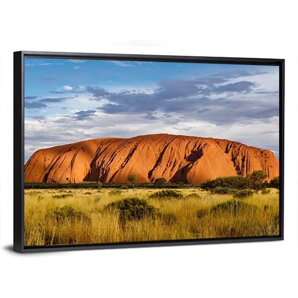 Red Sandstone Rock Canvas Wall Art-5 Horizontal-Gallery Wrap-22" x 12"-Tiaracle
