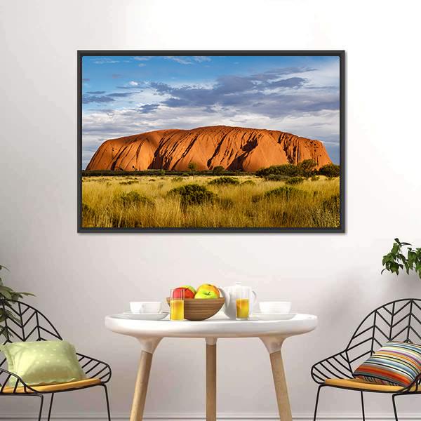 Red Sandstone Rock Canvas Wall Art-1 Piece-Floating Frame-24" x 16"-Tiaracle
