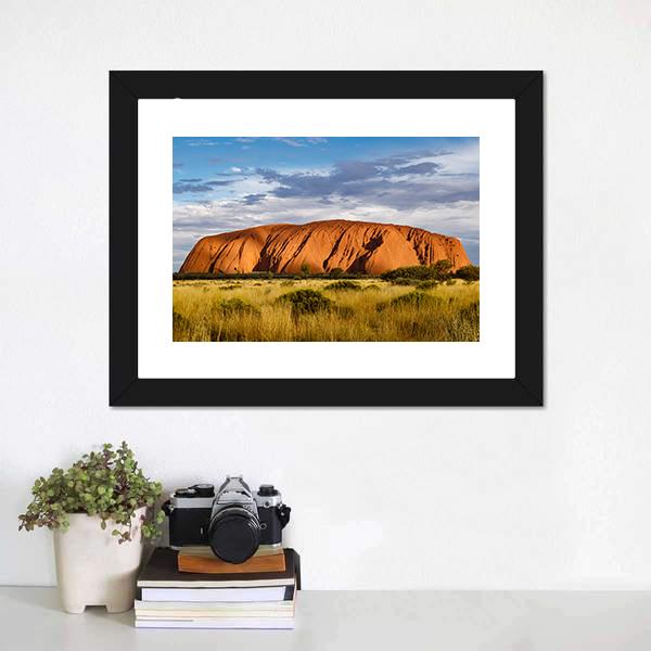 Red Sandstone Rock Panoramic Canvas Wall Art-1 Piece-36" x 12"-Tiaracle
