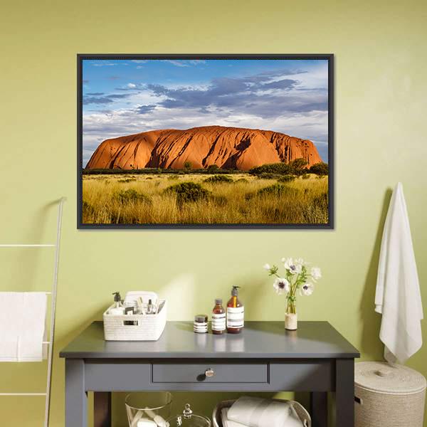 Red Sandstone Rock Panoramic Canvas Wall Art-1 Piece-36" x 12"-Tiaracle
