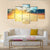 Red Sunset In A Desert With Dunes Canvas Wall Art-3 Horizontal-Gallery Wrap-37" x 24"-Tiaracle