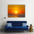 Red Sunset Over The Sea Canvas Wall Art-5 Star-Gallery Wrap-62" x 32"-Tiaracle