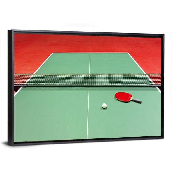 Red Table Tennis Racket Canvas Wall Art-3 Horizontal-Gallery Wrap-25&quot; x 16&quot;-Tiaracle