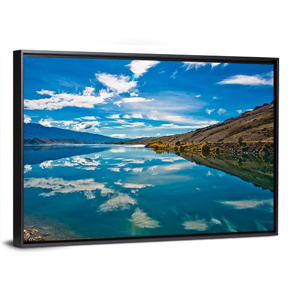 Reflection Lake New Zealand Canvas Wall Art-3 Horizontal-Gallery Wrap-25" x 16"-Tiaracle