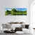 Green Fields With Lake Panoramic Canvas Wall Art-3 Piece-25" x 08"-Tiaracle