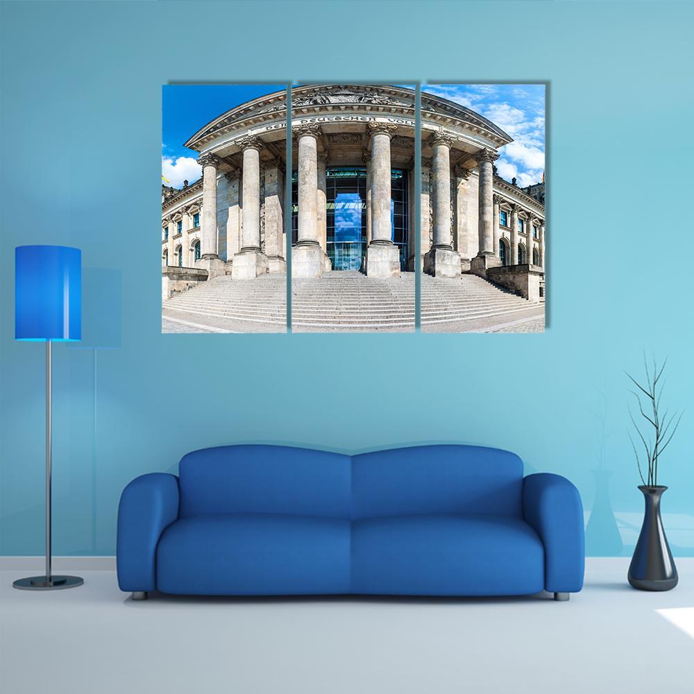 Reichstag Building In Berlin Canvas Wall Art-3 Horizontal-Gallery Wrap-37" x 24"-Tiaracle