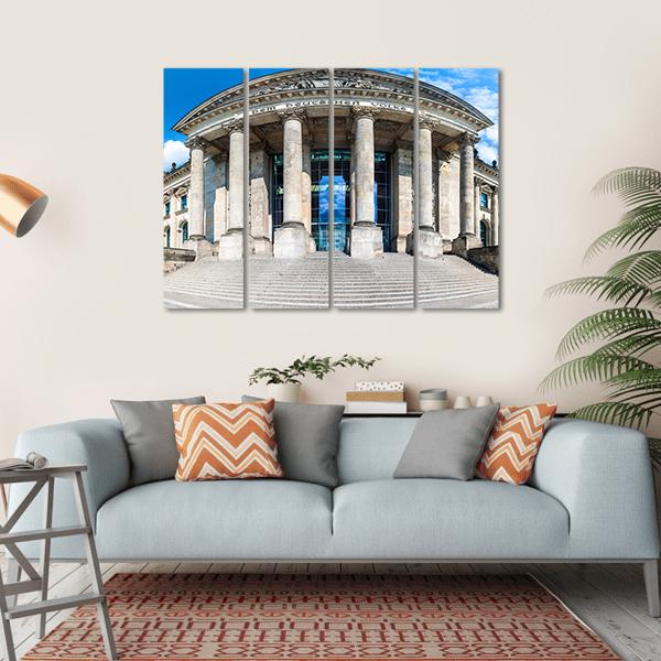 Reichstag Building In Berlin Canvas Wall Art-4 Horizontal-Gallery Wrap-34&quot; x 24&quot;-Tiaracle