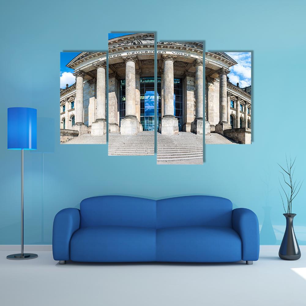 Reichstag Building In Berlin Canvas Wall Art-4 Pop-Gallery Wrap-50&quot; x 32&quot;-Tiaracle