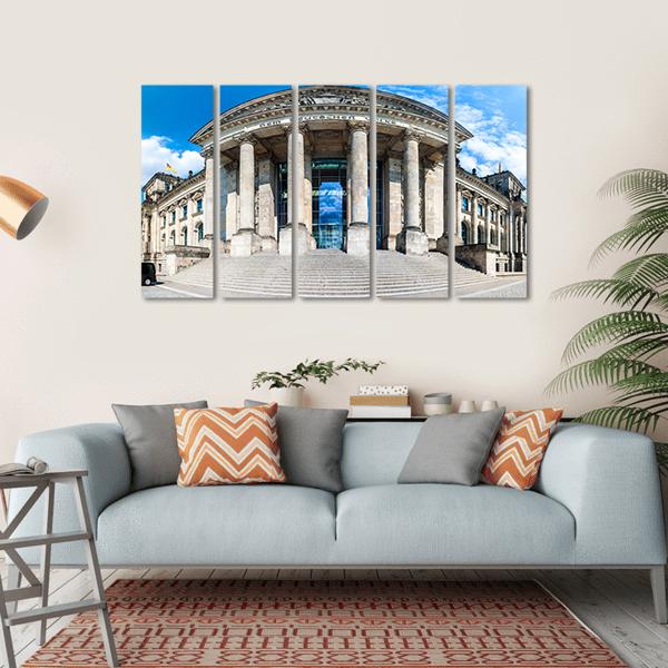 Reichstag Building In Berlin Canvas Wall Art-5 Horizontal-Gallery Wrap-22" x 12"-Tiaracle