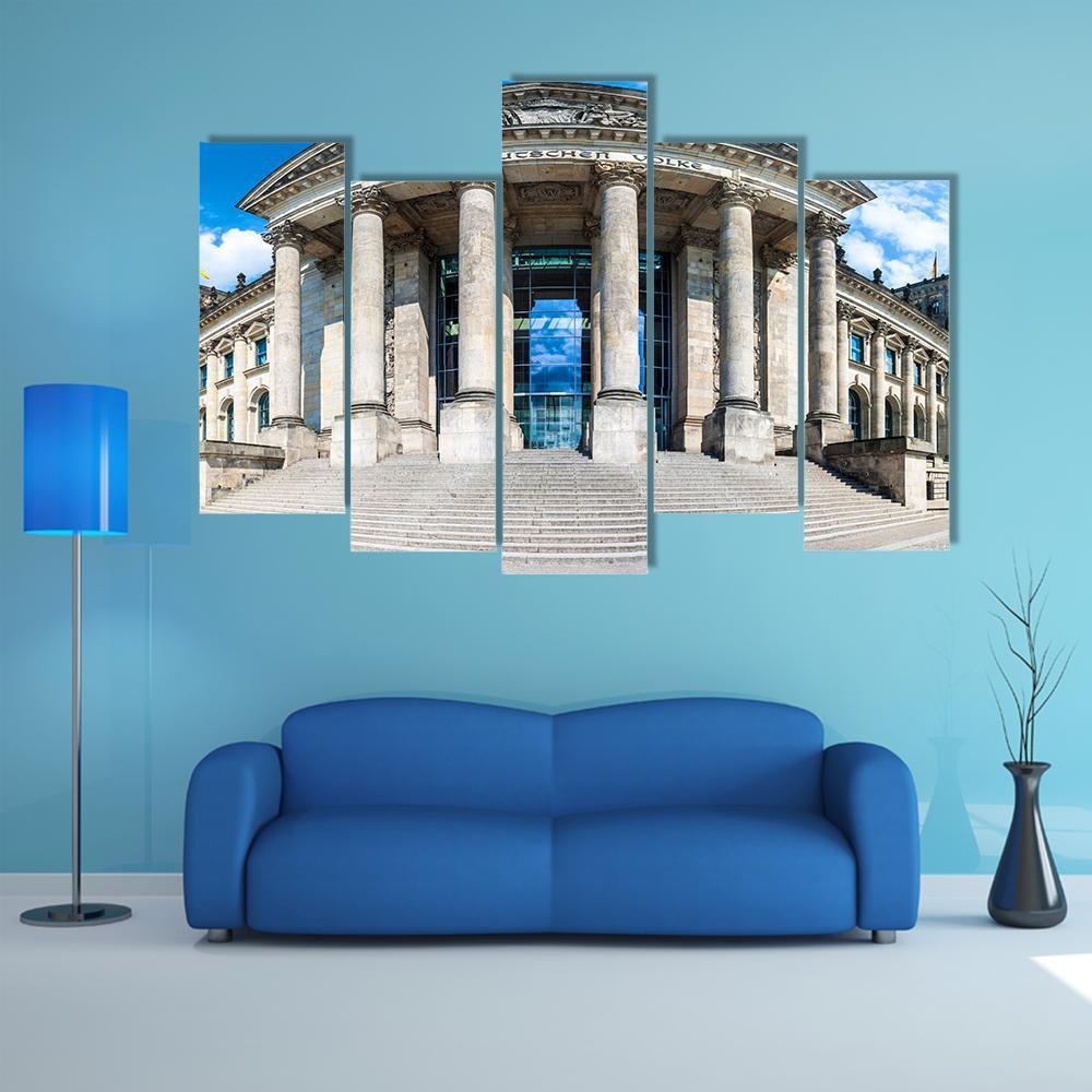 Reichstag Building In Berlin Canvas Wall Art-5 Pop-Gallery Wrap-47" x 32"-Tiaracle