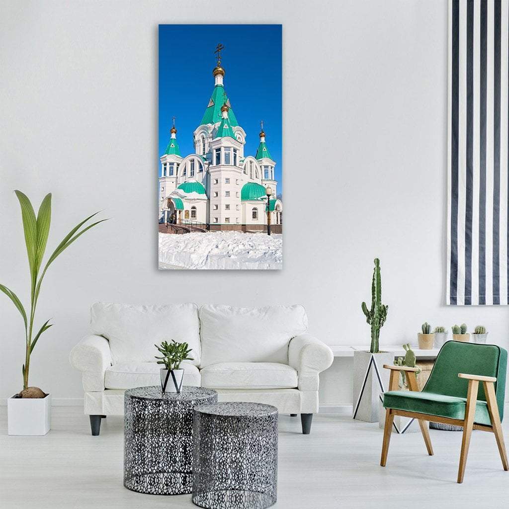 Religious Church For Christians In Russia Vertical Canvas Wall Art-1 Vertical-Gallery Wrap-12" x 24"-Tiaracle