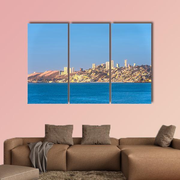 Renaca Resort Town At Valparaiso Region Canvas Wall Art-3 Horizontal-Gallery Wrap-25" x 16"-Tiaracle