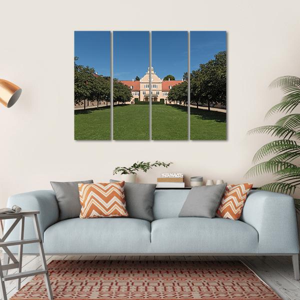 Renaissance Hunting Castle Kranichstein Canvas Wall Art-4 Horizontal-Gallery Wrap-34" x 24"-Tiaracle