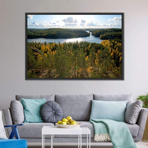 Repovesi National Park Finland Canvas Wall Art-3 Horizontal-Gallery Wrap-25" x 16"-Tiaracle