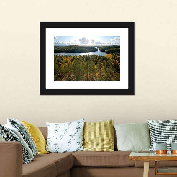 Repovesi National Park Finland Canvas Wall Art-3 Horizontal-Gallery Wrap-25" x 16"-Tiaracle