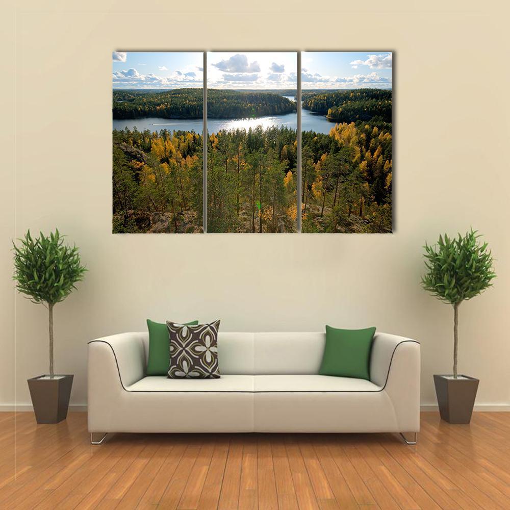 Repovesi National Park Finland Canvas Wall Art-3 Horizontal-Gallery Wrap-37" x 24"-Tiaracle