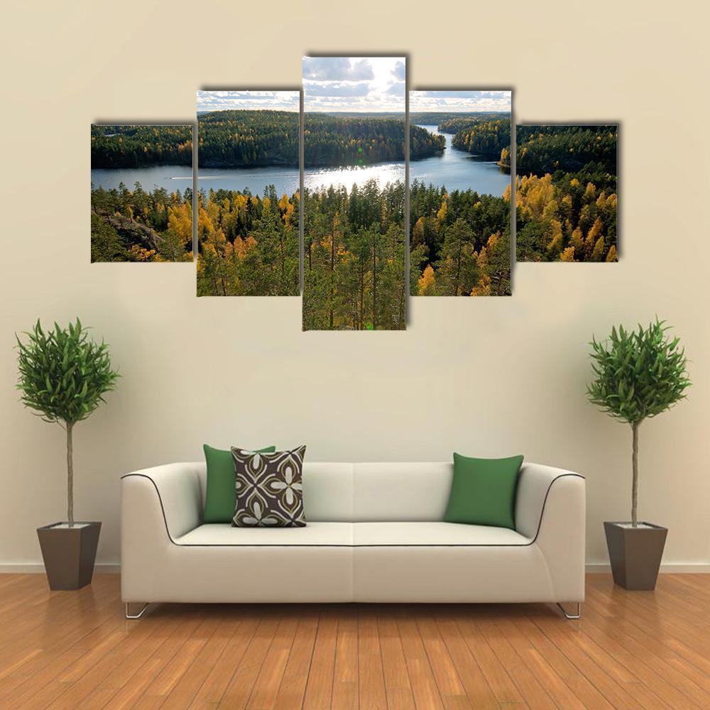 Repovesi National Park Finland Canvas Wall Art-5 Star-Gallery Wrap-62" x 32"-Tiaracle